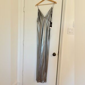 Zara Shimmering Silver Dress